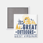 De Grote Buitenkant West Virginia Magneet (Voorkant / Achterkant)