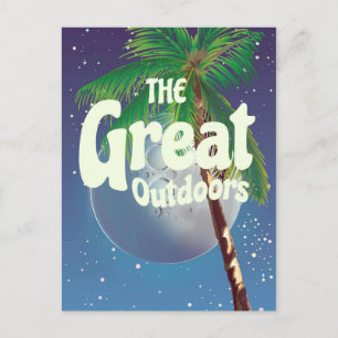 De Grote Buitenlucht Palm en Maan Briefkaart