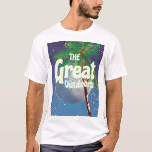 De Grote Buitenlucht Palm en Maan T-shirt