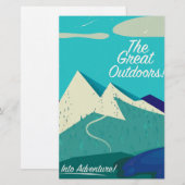 De Grote Buitenlucht vintage poster Briefpapier (Voorkant / Achterkant)