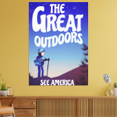 De grote buitenwereld. canvas afdruk (Insitu (Woonkamer))