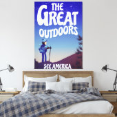 De grote buitenwereld. canvas afdruk (Insitu (Slaapkamer))