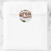 De Grote Buitenwereld Ronde Sticker (Tas)