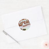 De Grote Buitenwereld Ronde Sticker (Envelop)