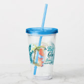 De grote cadeautjes van een verjaardagsfeestje op  acryl drinkbeker (Achterkant)