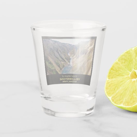 De Grote Canyon van de geelsteen Shot Glas (Achterkant)