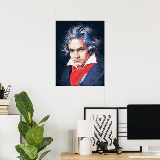 De grote componisten: Beethoven Poster (Thuiskantoor)