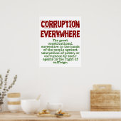 De grote constitutionele correctie - corruptie Q Poster (Keuken)