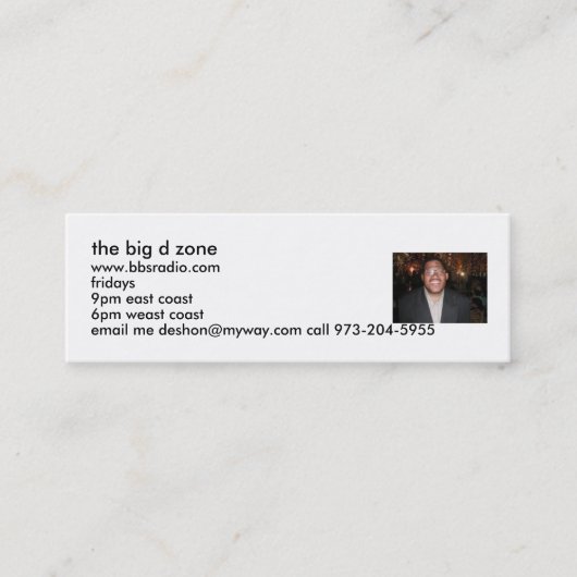 de grote d - zonekaart mini visitekaartje (Voorkant)