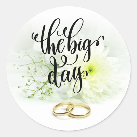 De grote dag klassic Round Sticker (Voorkant)