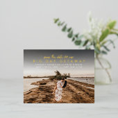 De grote dag van de bestemming van de weg bruiloft folie uitnodiging briefkaart (Staand Voorkant)