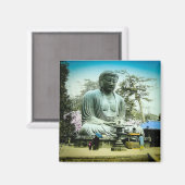 De Grote Daibutsu in het Oude Japan van Kamakura Magneet (Voorkant / Achterkant)