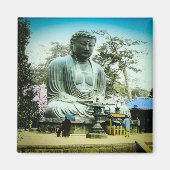 De Grote Daibutsu in het  Oude Japan van Kamakura Magneet (Voorkant)