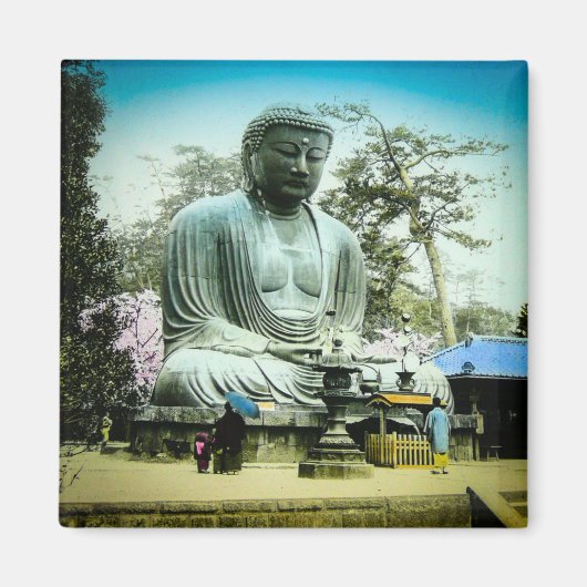 De Grote Daibutsu in het Oude Japan van Kamakura Magneet (Voorkant)
