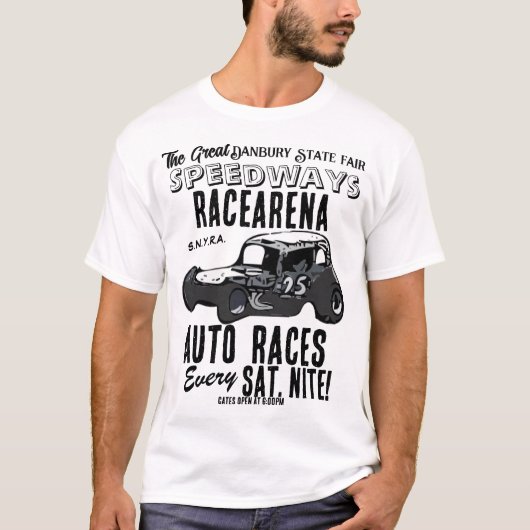De grote Danbury State Fair Racearena 1-zijdige T! T-shirt (Voorkant)