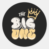 De grote | De beruchte jaren 90 1e verjaardag Ronde Sticker (Voorkant)