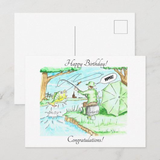 De grote, de grote. Yippee! Briefkaart (Voorkant / Achterkant)