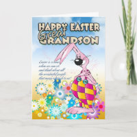 De grote - de Kaart van Pasen van de kleinzoon -