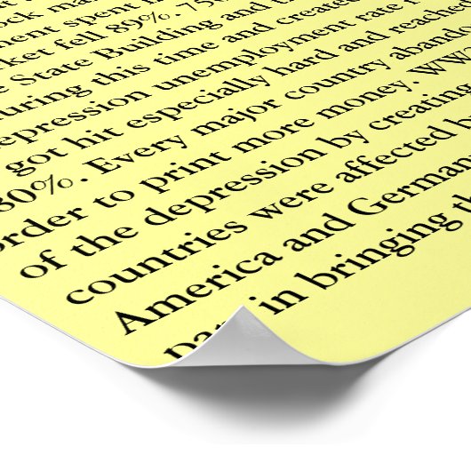 De grote depressie poster (Hoek)