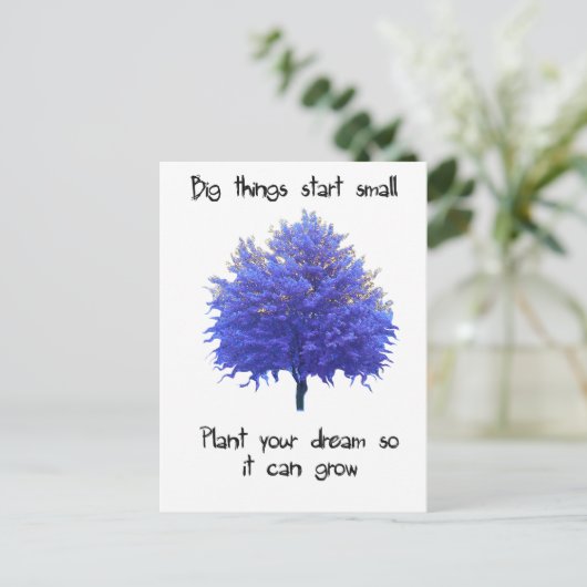 De grote Dingen beginnen Klein Briefkaart (Staand voorkant)