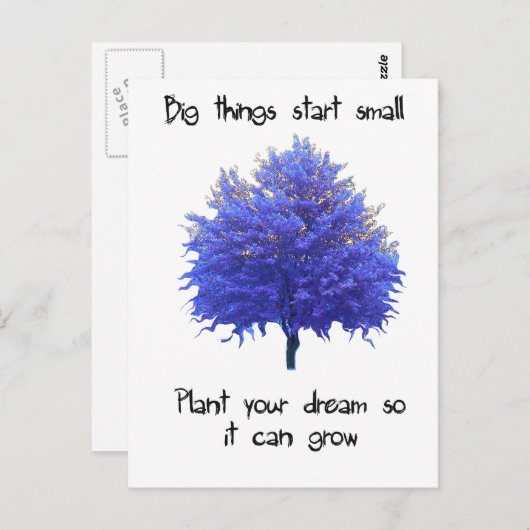 De grote Dingen beginnen Klein Briefkaart (Voorkant / Achterkant)