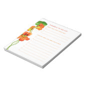 DE GROTE DRIE Nasturtium to-do lijst Notitieblok (Linkerzijde)