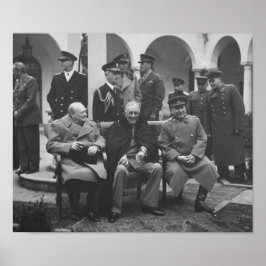 De grote drie tijdens de conferentie in Yalta — WW Poster