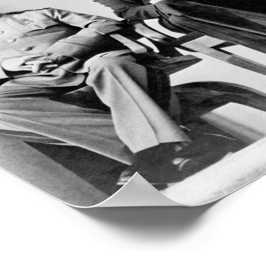 De Grote Drie - WW2 - Conferentie van Teheran 1943 Poster (Hoek)