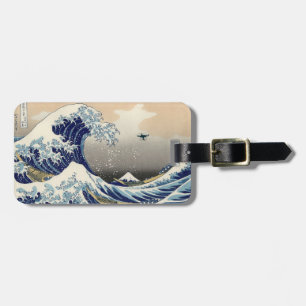 De Grote Drone Wave van Kanagawa Bagagelabel