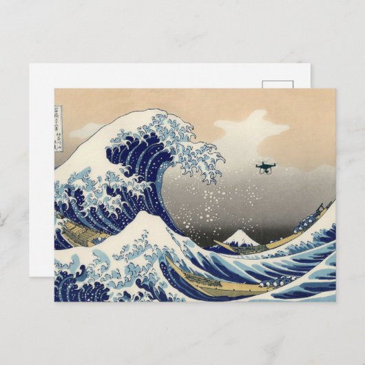 De Grote Drone Wave van Kanagawa Briefkaart (Voorkant / Achterkant)