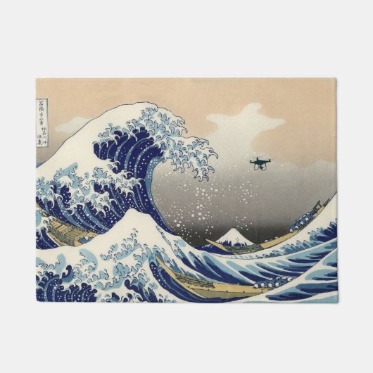 De Grote Drone Wave van Kanagawa Deurmat (Voorkant)