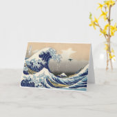 De Grote Drone Wave van Kanagawa Kaart (Gele Bloem)