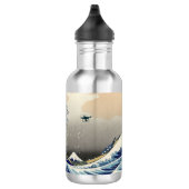 De Grote Drone Wave van Kanagawa Waterfles (Rechts)