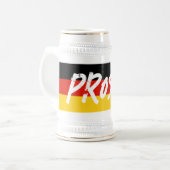 De grote Duitse vlag retro bierstein mok. Prost! Bierpul (Voorkant links)