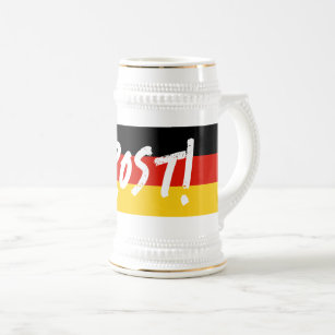 De grote Duitse vlag retro bierstein mok. Prost! Bierpul