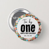 De Grote Eén 1e Verjaardag Ronde Button 5,7 Cm (Voorkant /achterkant)