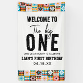 De Grote Eén 1e Verjaardag Spandoek (Verticaal)