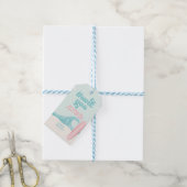 De Grote Eén PINK Surf Strand Bedankt Cadeaulabel (Met Touw)