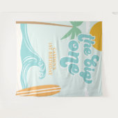 De Grote Eén Surf Strand 1e Verjaardag Wandkleed (Voorkant (horizontaal))