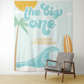 De Grote Eén Surf Strand 1e Verjaardag Wandkleed (In situ)