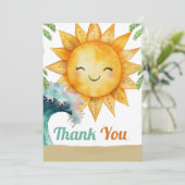 De grote eerste verjaardag bedankkaart (Staand voorkant)