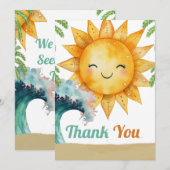 De grote eerste verjaardag bedankkaart (Voorkant / Achterkant)