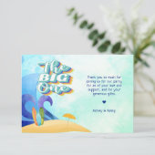 De grote eerste verjaardag dank je kaart (Staand voorkant)