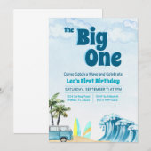 De grote - Eerste Verjaardag Uitnodiging (Voorkant / Achterkant)