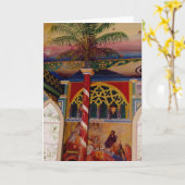 De Grote Eiland Geschilderde Kerk Frescoe van Kaart (Gele Bloem)