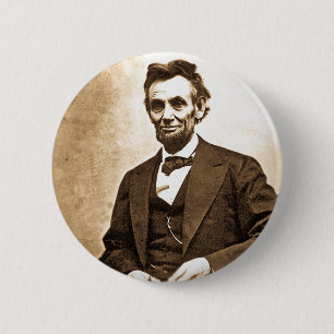 De grote emmancipator - Abe Lincoln (1865) Ronde Button 5,7 Cm