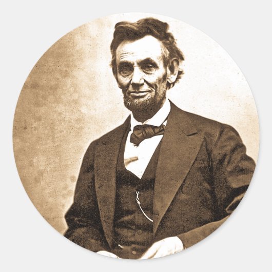 De grote emmancipator - Abe Lincoln (1865) Ronde Sticker (Voorkant)