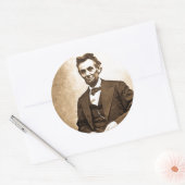 De grote emmancipator - Abe Lincoln (1865) Ronde Sticker (Envelop)