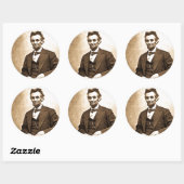 De grote emmancipator - Abe Lincoln (1865) Ronde Sticker (Vel)