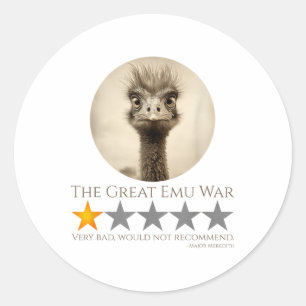 De Grote EMU-oorlog - Australische geschiedenis Ronde Sticker